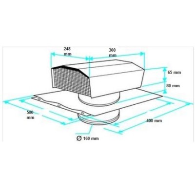 Sortie de toit standard Ø 160 mm 11030110 - Store online