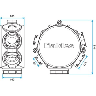 Ventilation - Caisson répartiteur circulaire isolé - Aldes Storeonline