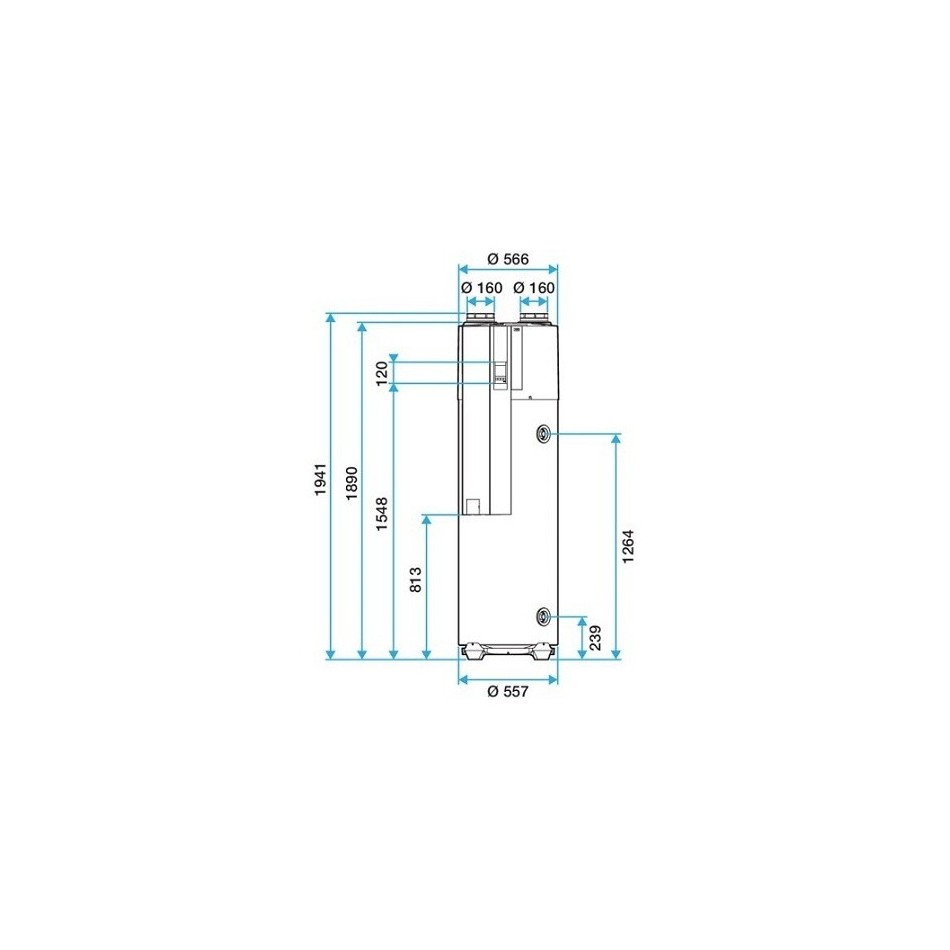 Chauffe-eau thermodynamique T.Flow Hygro+ connecté - Aldes storeonline