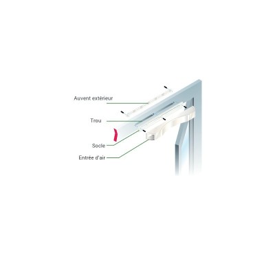 Entrée d'air autoréglable acoustique Ellia 22 - Aldes Storeonline