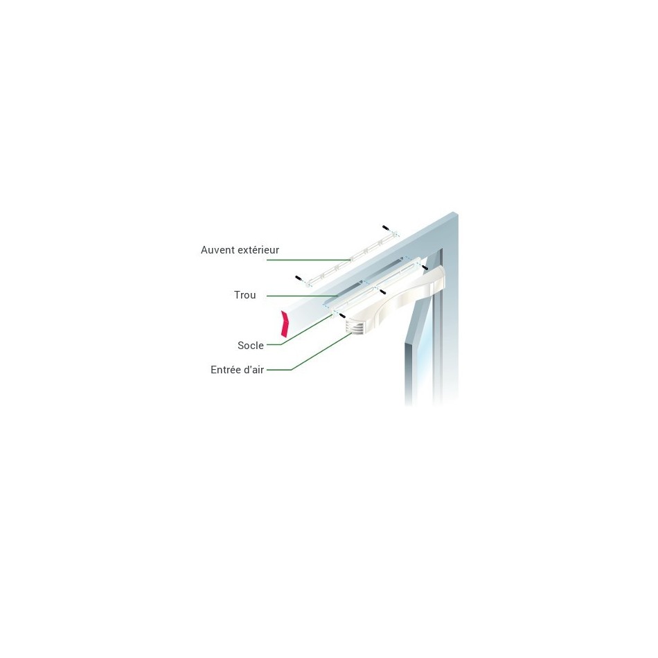 Entrée d'air autoréglable acoustique Ellia 22 - Aldes Storeonline