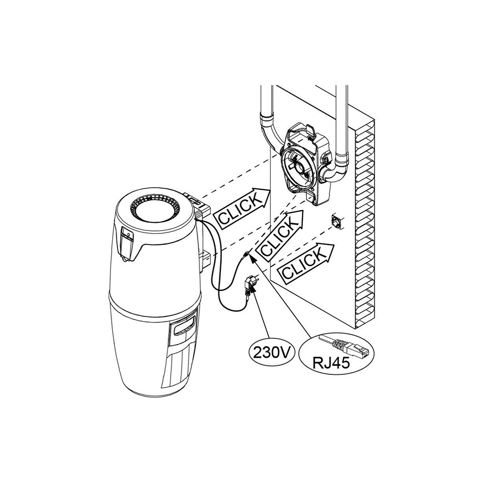 Aspiration centralisée - Kit centrale C.Axpir® Comfort