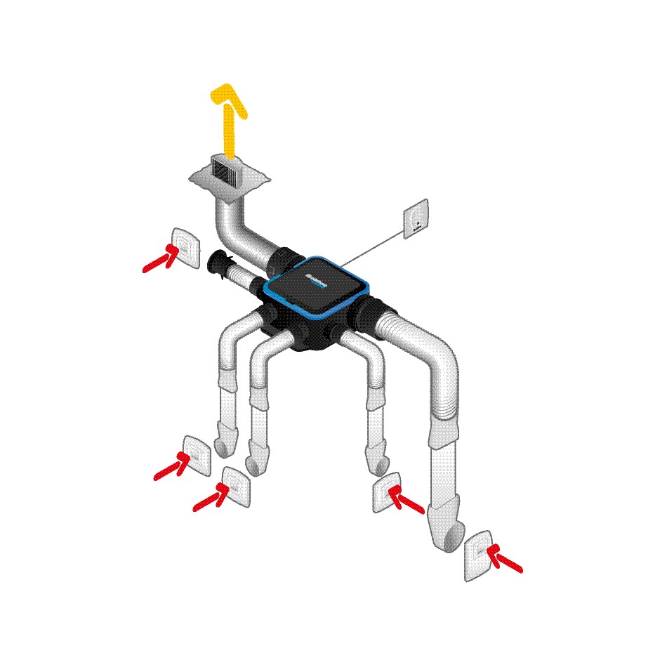 Kit VMC simple flux hygroréglable  EasyHOME® premium MW 11033067 -  Aldes Storeonline