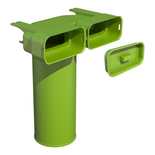 Manchette Ovale 90° 2 Piquages - Ø 125 mm - Aldes Storeonline