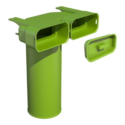 Manchette Ovale 90° 2 Piquages - Ø 125 mm - Aldes Storeonline