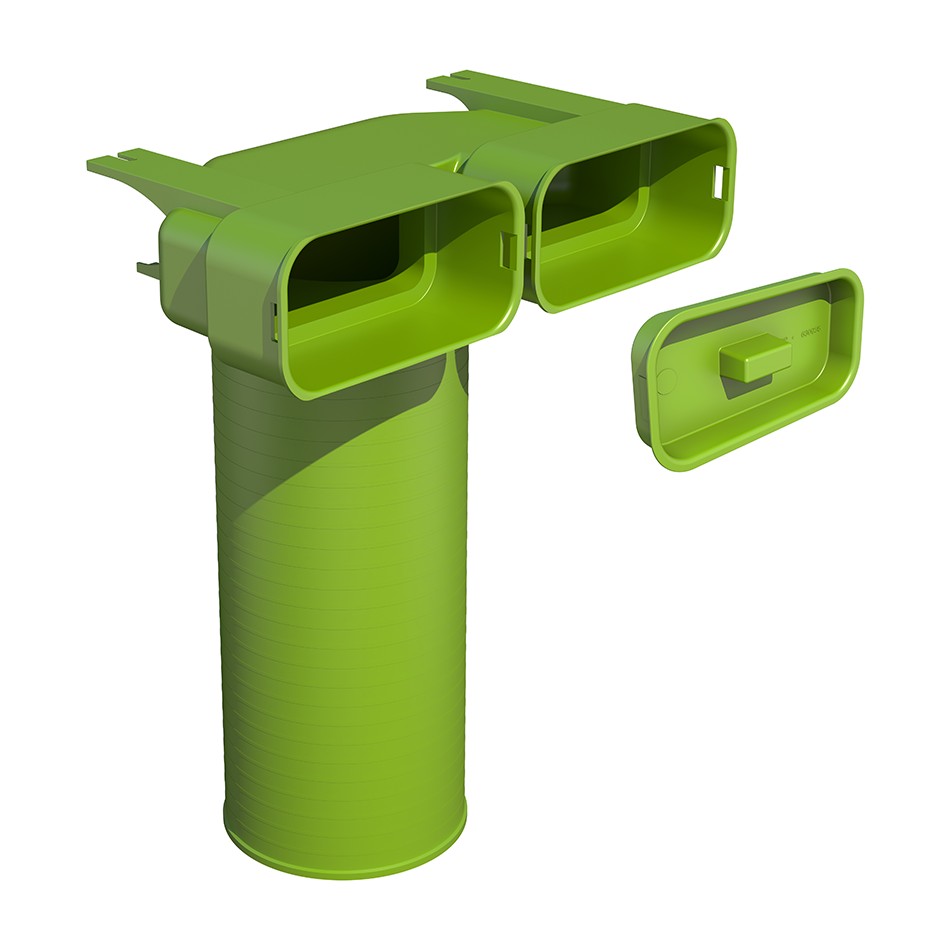 Manchette Ovale 90° 2 Piquages - Ø 125 mm - Aldes Storeonline