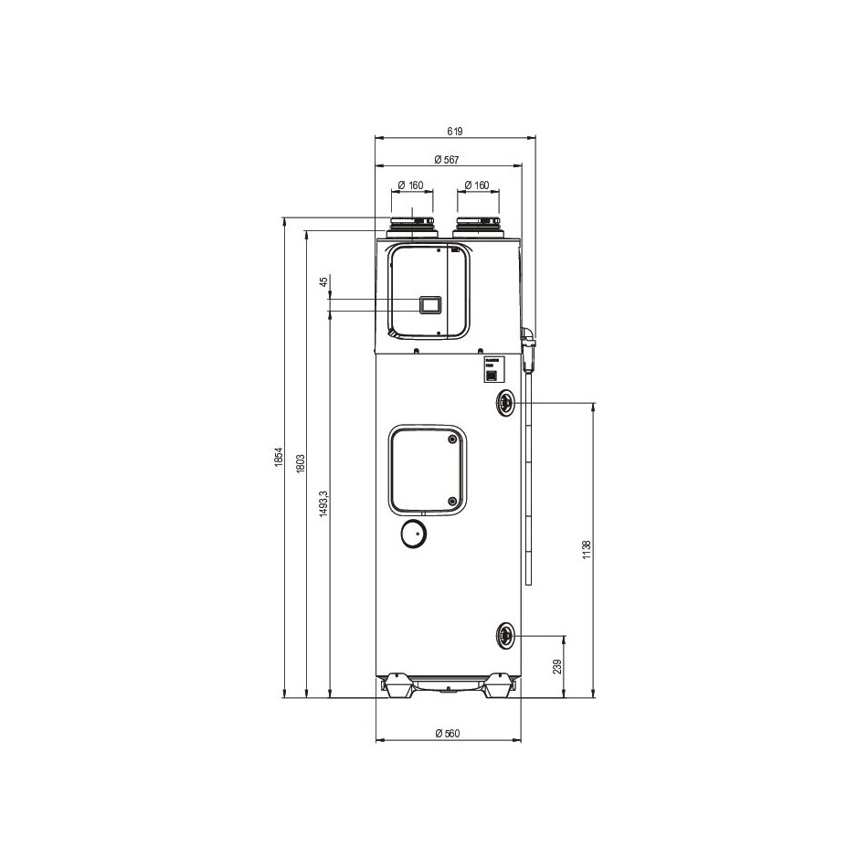 Chauffe-eau thermodynamique T.Flow® 180 L sans ventilateur - Aldes Storeonline