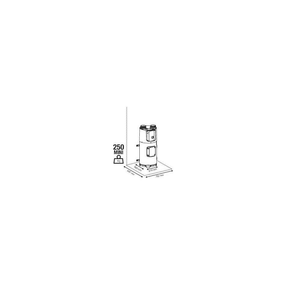 Chauffe-eau thermodynamique T.Flow® 105 L sans ventilateur - Aldes Storeonline